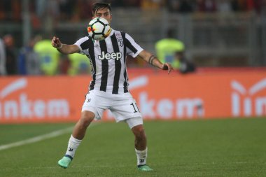 13.05.2018. Stadio Olimpico, Roma, İtalya. Serie A. Roma vs Fc Juventus.Paulo Dybala Serie A futbol sırasında eylem olarak Roma Rakip Juventus Roma Stadio Olimpico maç.