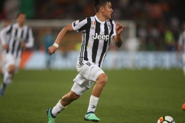 13.05.2018. Stadio Olimpico, Roma, İtalya. Serie A. Rakip Fc Juventus. Paulo Dybala eylem sırasında Serie A futbol maç olarak Roma Rakip Juventus Roma Stadio Olimpico