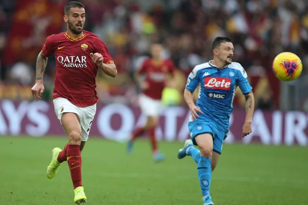 Serie A Soccer Match: As Roma Vs Napoli Rome, Italien - 2 november 2019 — Stockfoto