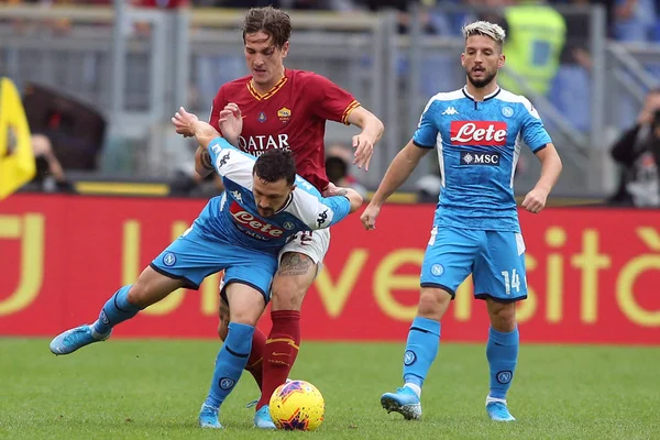 Serie A Soccer Match: As Roma Vs Napoli Rome, Italien - 2 november 2019 — Stockfoto