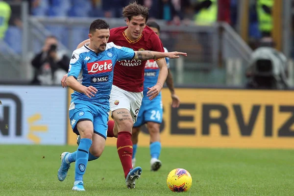 Serie A Soccer Match: As Roma Vs Napoli Rome, Italien - 2 november 2019 — Stockfoto