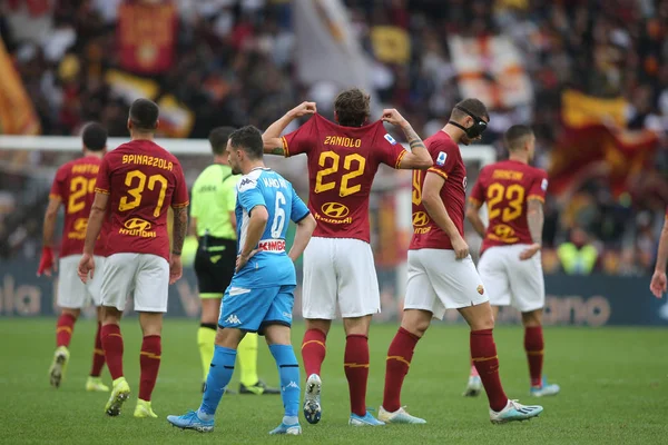 Serie A mecz piłki nożnej: Jak Roma vs Napoli Rzym, Włochy - 2 listopada 2019 — Zdjęcie stockowe