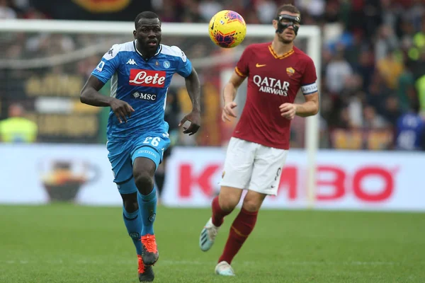 Serie A Voetbalwedstrijd: Roma Vs Napoli Rome, Italië - 2 november 2019 — Stockfoto