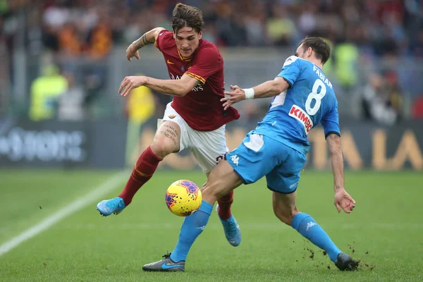 Serie A Soccer Match: As Roma Vs Napoli Ρώμη, Ιταλία - 2 Νοεμβρίου 2019 — Φωτογραφία Αρχείου