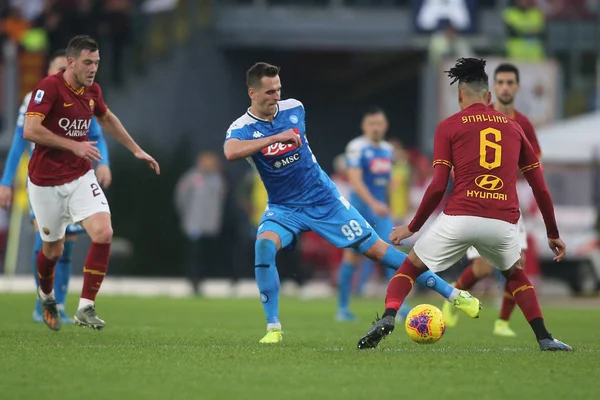 Serie A Soccer Match: As Roma Vs Napoli Rome, Italien - 2 november 2019 — Stockfoto