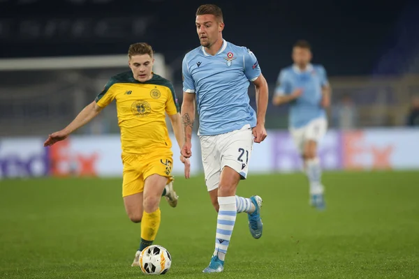 Uefa Europa League Soccer Match: Lazio Vs Keltic Glasgow, Řím, Itálie - 7. listopadu 2019 — Stock fotografie