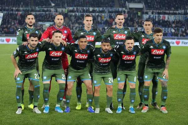 SERIE A SOCCER MATCH: SS LAZIO VS NAPOLI, ROME, ITALY 11 มกราคม 2020 — ภาพถ่ายสต็อก