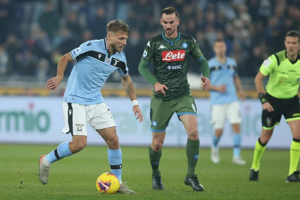 SERIE A SOCCER MATCH: SS LAZIO VS NAPOLI, ROME, ITALY 11 มกราคม 2020 — ภาพถ่ายสต็อก