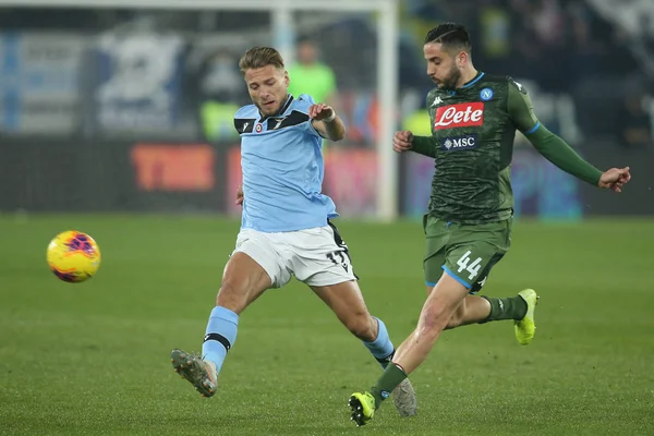 Serie A Fotbollsmatch: Ss Lazio Vs Napoli, Rom, Italien - 11 januari 2020 — Stockfoto