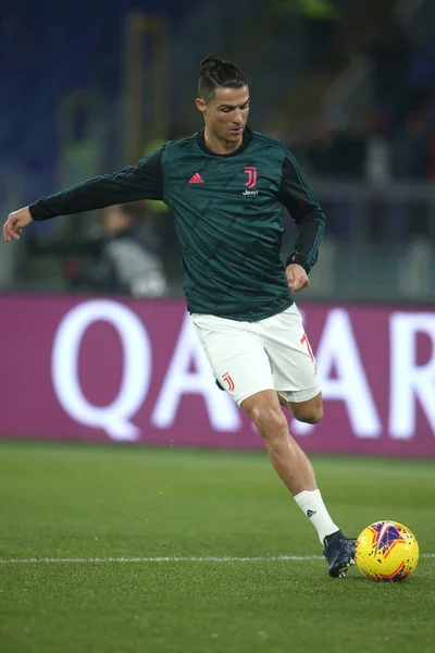 SERIE A SOCCER MATCH: AS ROMA VS JUVENTUS, ROME, ITALY - 12 JANUARY 2020 — 스톡 사진