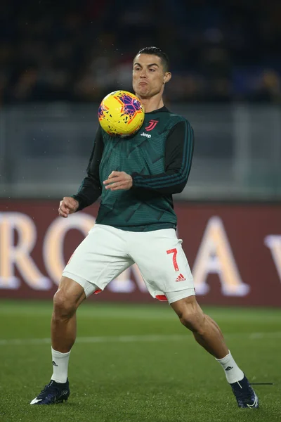 SERIE A SOCCER MATCH: AS ROMA VS JUVENTUS, ROME, ITALY - 12 JANUARY 2020 — 스톡 사진