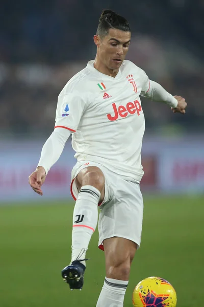 SERIE A SOCCER MATCH: AS ROMA VS JUVENTUS, ROME, ITALY - 12 JANUARY 2020 — 스톡 사진