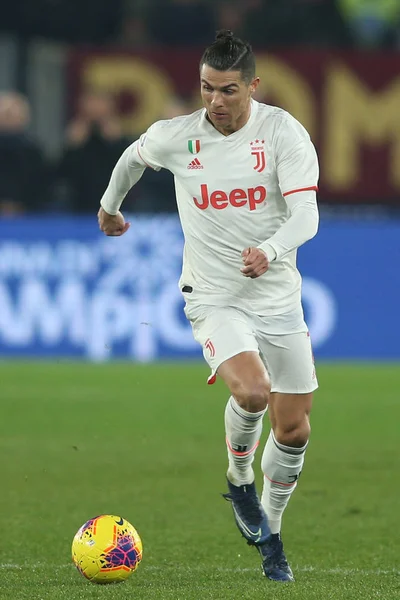 SERIE A SOCCER MATCH: AS ROMA VS JUVENTUS, ROME, ITALY - 12 JANUARY 2020 — 스톡 사진