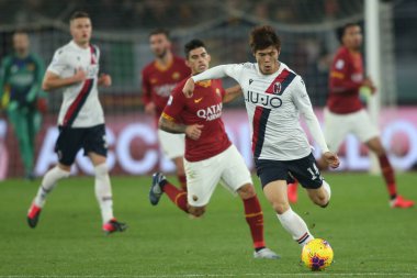 Serie A Futbol Maçı: Romanlar Bologna Roma 'ya Karşı, İtalya - 07 Şubat 2020