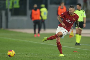 Serie A Futbol Maçı: Romanlar Bologna Roma 'ya Karşı, İtalya - 07 Şubat 2020