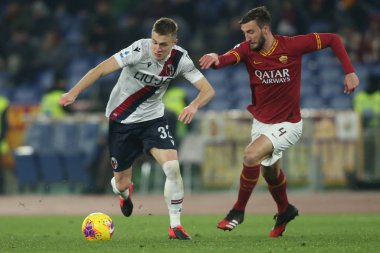Serie A Futbol Maçı: Romanlar Bologna Roma 'ya Karşı, İtalya - 07 Şubat 2020