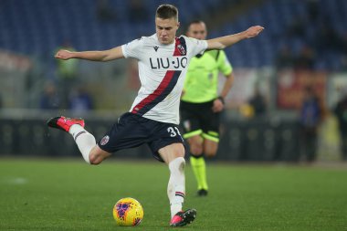 Serie A Futbol Maçı: Romanlar Bologna Roma 'ya Karşı, İtalya - 07 Şubat 2020