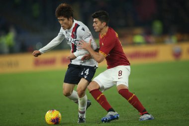 Serie A Futbol Maçı: Romanlar Bologna Roma 'ya Karşı, İtalya - 07 Şubat 2020