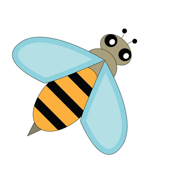 Personagem de abelha dos desenhos animados. Ilustração vetorial, elemento de design —  Vetores de Stock