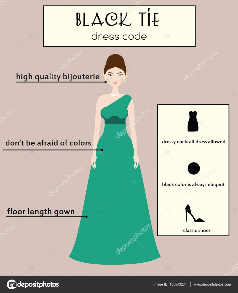 black tie dress code dresses