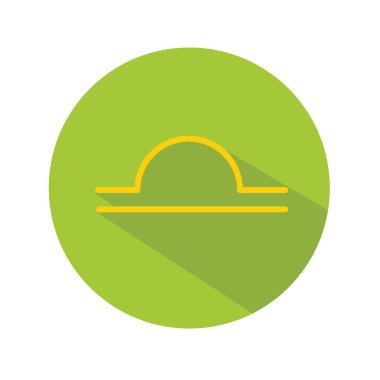 Terazi. Klasik astrolojik Zodyak işareti. Uzun gölge ile düz stil vektör simgesi