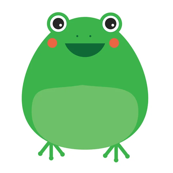 Cute kawaii frog character. Children style, vector illustration — Stock Vector