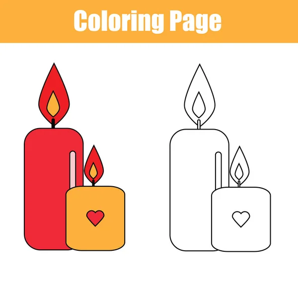 Coloriage avec bougies — Image vectorielle