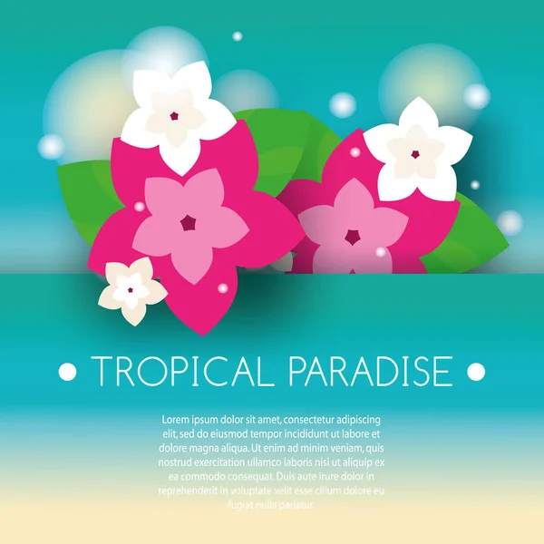 Tropisches Banner mit exotischen Orchideenblüten. Vektorillustration. Design-Vorlage für Sommerfest-Einladung, Wellness-Salons, Luxus-Resort-Werbung, Geschenkgutschein — Stockvektor