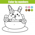 Download Bunny Hiding Eggs coloring page — Stock Vector ...