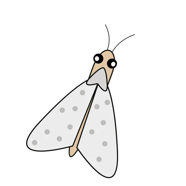 漫画のスタイルの蛾。デザイン要素のベクトル図 — ストックベクタ