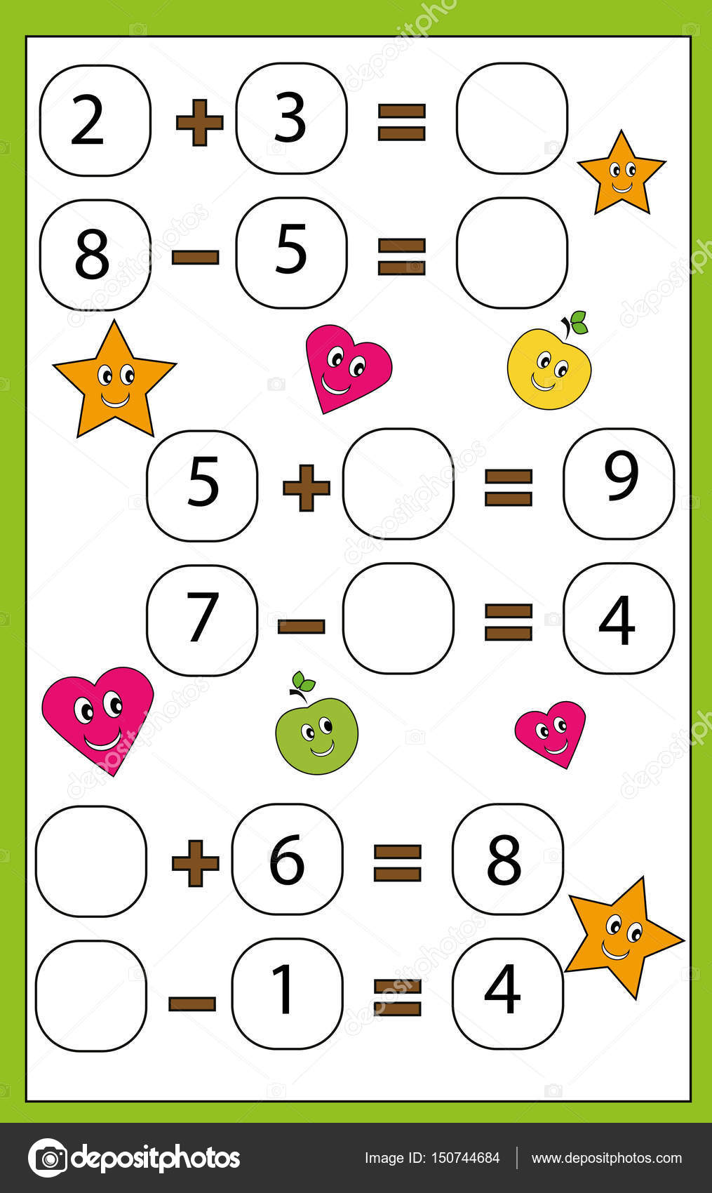 Jogo Educacional Da Matemática Para Crianças Atividade De Harmonização Da  Matemática Contando O Jogo Para Crianças, Adição Ilustração do Vetor -  Ilustração de elementar, professor: 102858624