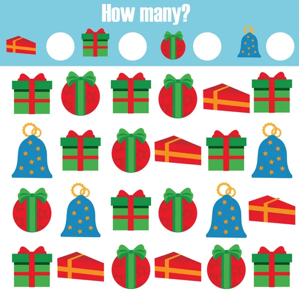 Eğitim çocuk oyunu sayma, aktivite çocuklar. Kaç nesneleri görev