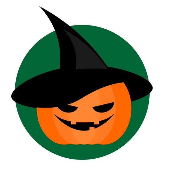 Strašidelné halloween dýně v Průvodce klobouku. Pozadí, ikony, designový prvek pro pozvánky a strana — Stockový vektor