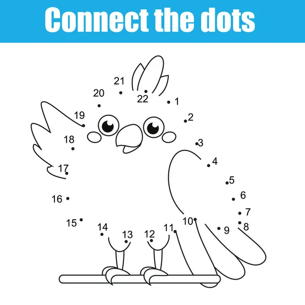 Verbinden Die Punkte Kinder Pädagogische Zeichenspiel Punkt Für Punkt Durch — Stockvektor