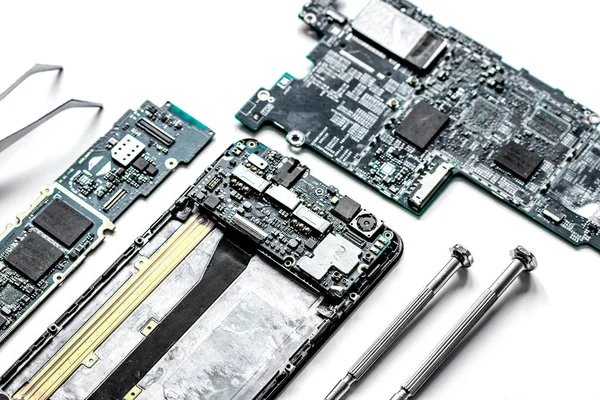 kavram onarım smartphone - parçalar araçları ile dijital cihazların