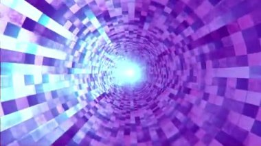 Mor 3D Izgara Tünel Canlandırması