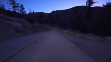 Hiperlapse Alp Ormanı Yolu Şafak Vakti Kalkmış Kaliforniya