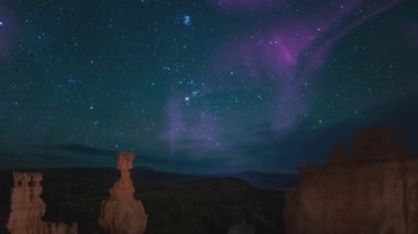 Bryce Kanyonu Samanyolu Galaksisi Thors 'un Çekiç Hızı Hızı Simülasyonu Aurora Güneş patlaması