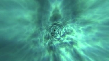 Yeşil Solucan Deliği Kara Delik Canlandırması