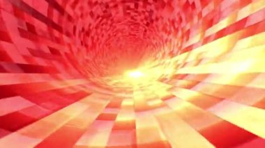 Kırmızı 3D Izgara Tünel Canlandırma Döngüsü