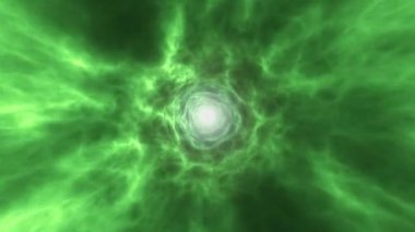 Fraktal Açık Yeşil Tünel Canlandırma Döngüsü