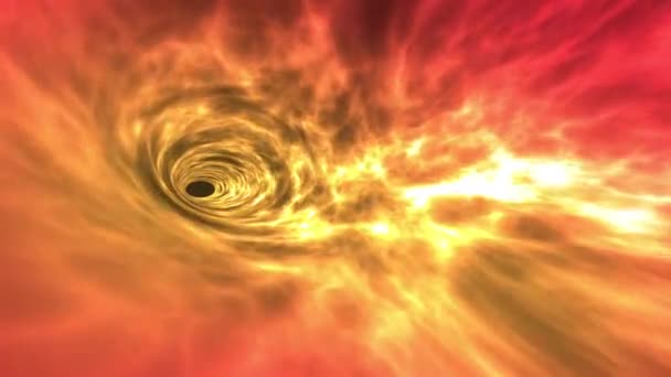 Boucle de vortex orange Animation du tunnel fractal large 