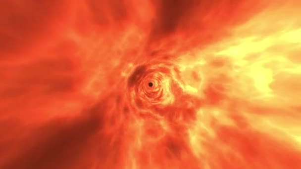 Boucle de vortex orange Animation trou noir 