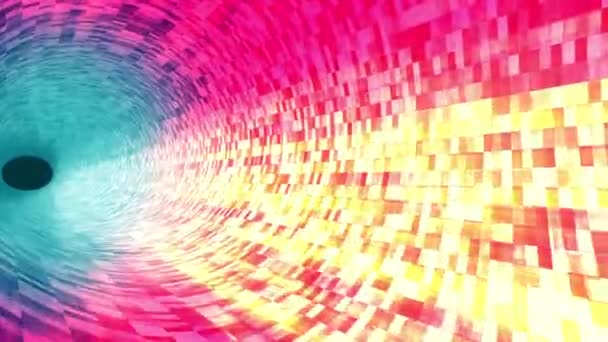 Psychedelic Grids Tunnel Animation Wide — Stock video