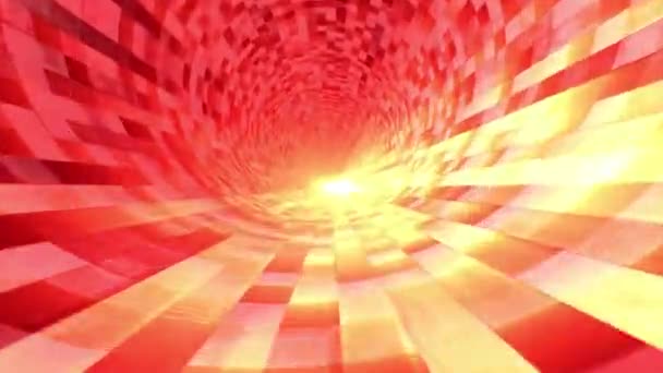 Boucle d'animation du tunnel des grilles 3D rouges 