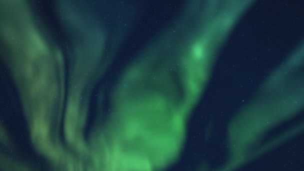 Aurora Και Αστέρια Στο Νυχτερινό Ουρανό Astrophotography Time Lapse Προσομοίωση — Αρχείο Βίντεο