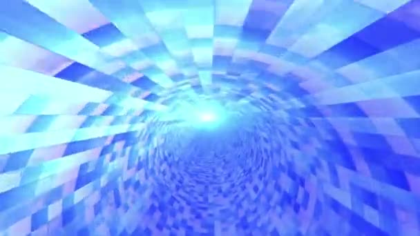 Boucle Animation Tunnel Blue Grids — Video