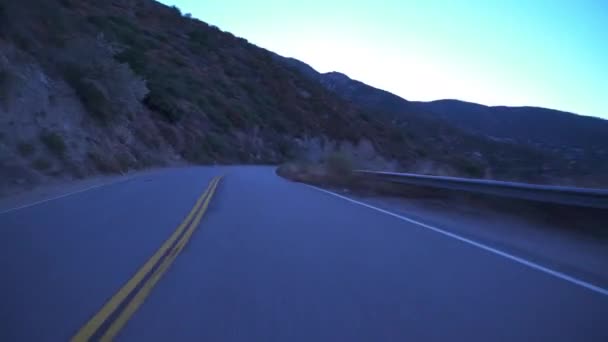 Hyperlapse Driving Mountain Highway Sunrise Time Lapse California — стокове відео