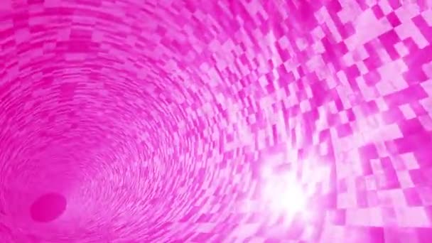 Pinke Gitter Tunnel Animationsschleife — Stockvideo