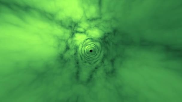 Bucle Animación Túnel Fractal Verde — Vídeos de Stock